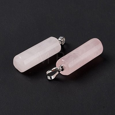 Natural Rose Quartz Pendants G-E135-02P-11-1