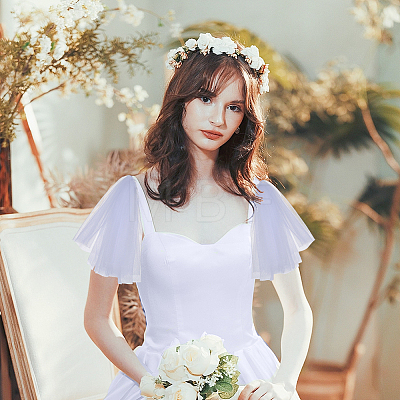Polyester Mesh Shoulder Sleeves for Bride AJEW-WH0596-885B-1