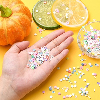 30G 6 Styles Handmade Polymer Clay Cabochons CLAY-CJ0001-64-1