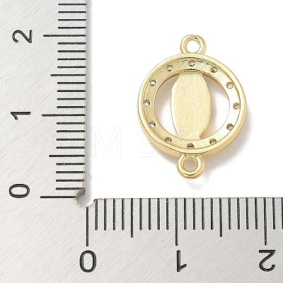 Rack Plating Brass Micro Pave Clear Cubic Zirconia Religion Virgin Mary Connector Charms KK-L224-094G-02-1