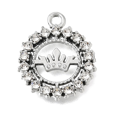 UV Plating Alloy Crystal Rhinestone Pendants RB-CBAD37D-08P-1