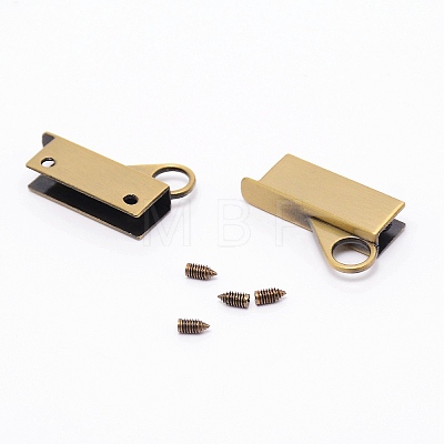 Zinc Alloy Bag Lock Catch Clasps PALLOY-WH0088-12AB-1