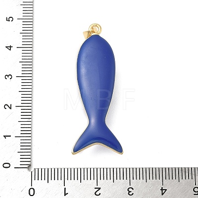 Fish Brass Micro Pave Cubic Zirconia Pendants KK-K408-49G-09-1