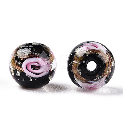 Luminous Handmade Gold Sand Lampwork Beads X-LAMP-T021-03K-1