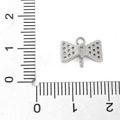 Brass Micro Pave Cubic Zirconia Connector Charms KK-U056-53P-1