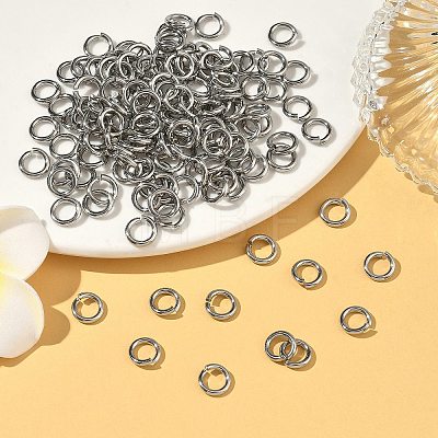 Tarnish Resistant 304 Stainless Steel Open Jump Rings X-STAS-R065-42-1
