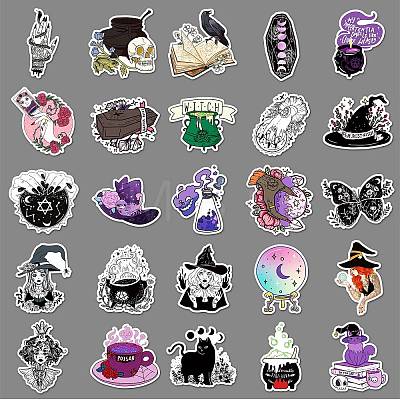 50Pcs Witch PET Waterproof Stickers PW-WG8E80E-01-1