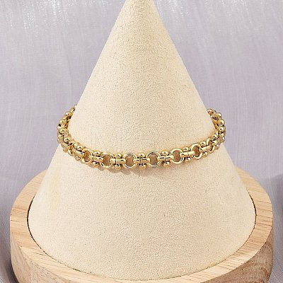 304 Stainless Steel Link Chain Bracelets for Women LS-BJEW-Z143-22G-01-1