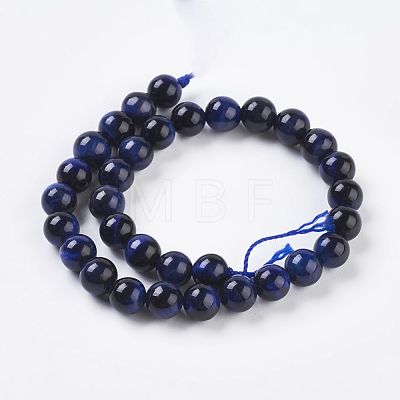 Natural Blue Tiger Eye Beads Strands G-G099-6mm-13-1