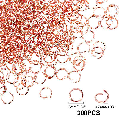 Unicraftale 300Pcs 304 Stainless Steel Jump Rings STAS-UN0029-56-1