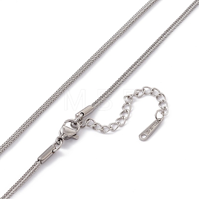 201 Stainless Steel Wheat Chain Necklace for Men Women NJEW-P268-A34-1X5-1