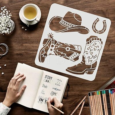 Plastic Reusable Drawing Painting Stencils Templates DIY-WH0172-527-1