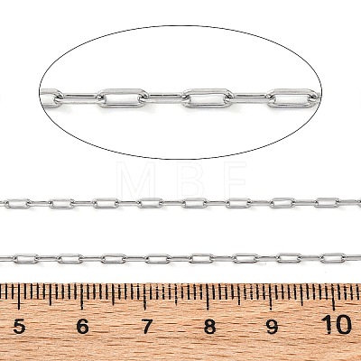 304 Stainless Steel Paperclip Chains CHS-M009-04P-01-1