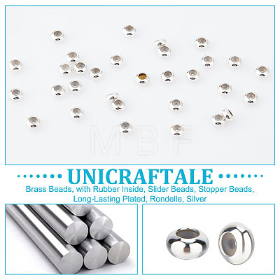 Unicraftale 50Pcs Brass Beads KK-UN0001-56-1
