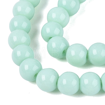 Opaque Solid Color Glass Beads Strands X-GLAA-T032-P6mm-21-1