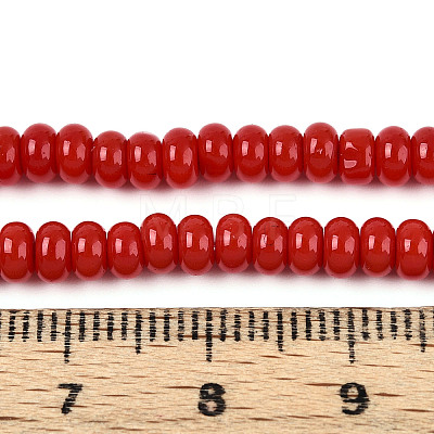 Opaque Spray Painted Glass Beads GLAA-ZX008-4mm-18N-1