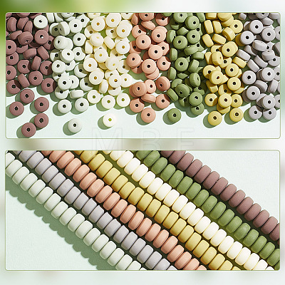 ARRICRAFT 7 Strands 7 Colors Handmade Polymer Clay Beads Strands CLAY-AR0001-34-1
