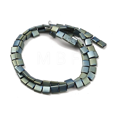 Electroplated Frosted Non-magnetic Synthetic Hematite Beads Strands G-G089-B01-15-1