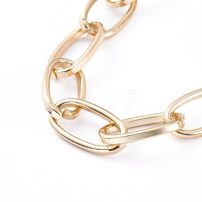Unisex Aluminium Paperclip Chain Bracelets BJEW-JB05071-1