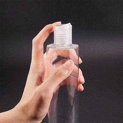 Transparent Flat Shoulder Plastic Press Cap Bottles MRMJ-BC0001-61-1