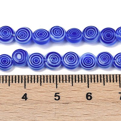 Handmade Lampwork Beads Strands LK-R004-51G-1