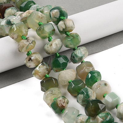 Natural Cherry Blossom Agate Beads Strands G-P535-I02-01B-1