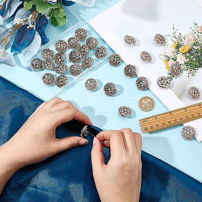 Alloy Shank Buttons FIND-WH0199-427P-1