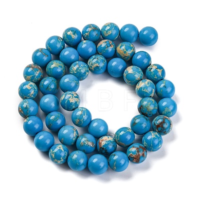 Synthetic Imperial Jasper Beads Strands G-I199-35-8mm-E-1