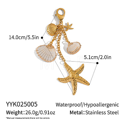 Beach Stainless Steel Pendant Decorations JU0955-1-1