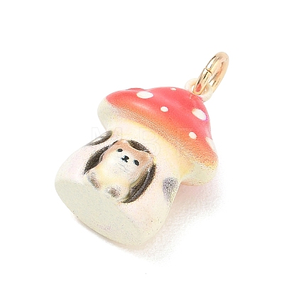 Spray Painted Brass Pendants KK-CBAE20A-02C-G-1