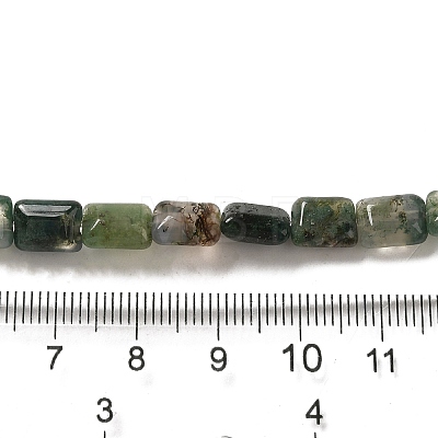 Natural Moss Agate Beads Strands G-G085-A17-01-1