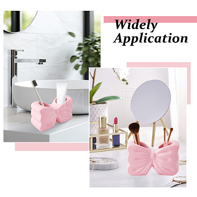 Resin Bowknot Toothbrush Holder AJEW-WH0817-096-1