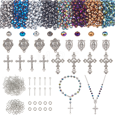   DIY Rosary Beaded Style Necklaces Bracelet Making Finding Kit DIY-PH0021-63-1