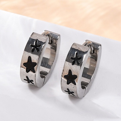 304 Stainless Steel with Enamel Earrings EJEW-M001-20A-P-1