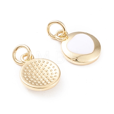 Brass Enamel Charms KK-F814-21G-1