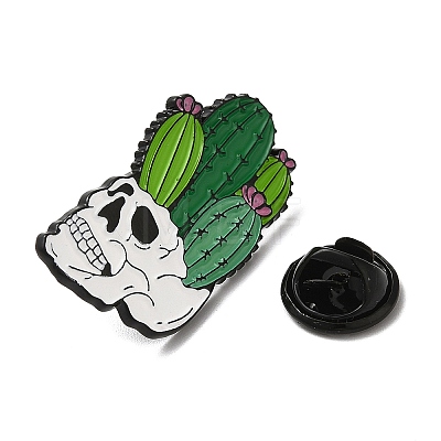 Black Alloy Brooch JEWB-Z011-02C-EB-1