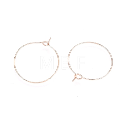 Ion Plating(IP) 316L Surgical Stainless Steel Hoop Earring Findings STAS-D164-02RG-A-1