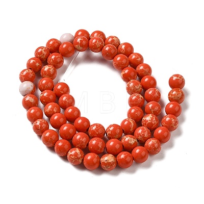 Synthetic Imperial Jasper Beads Strands G-I199-35-8mm-D-1