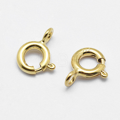 925 Sterling Silver Spring Ring Clasps STER-K167-076C-G-1