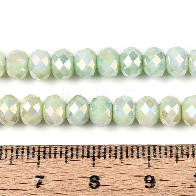 Anti-Tarnish Electroplate Rondelle Glass Beads Strands EGLA-T021-6mm-17-05-1