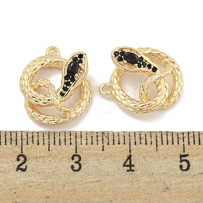 Brass Micro Pave Cubic Zirconia Pendants KK-S386-23G-01-1