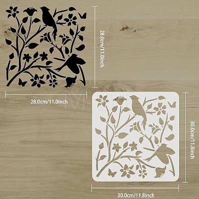 Large Plastic Reusable Drawing Painting Stencils Templates DIY-WH0172-713-1