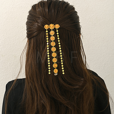 Brass Tassel Hair Barrettes WD0673-1