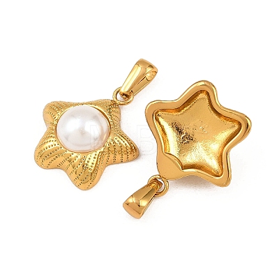 ABS Plastic Imitation Pearl Pendants STAS-P438-33G-1