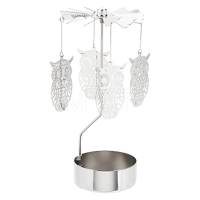 Stainless Steel Spinning Rotary Candle Holder Stand DIY-WH0304-976A-1