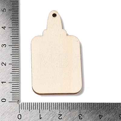 Color Printing Wood Pendants WOOD-S062-02E-1