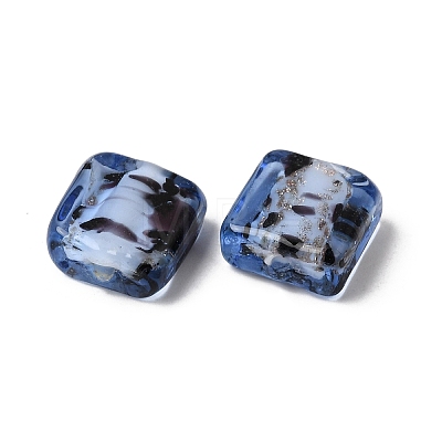 Handmade Gold Sand Lampwork Beads LA-CBAC6A6-02-1