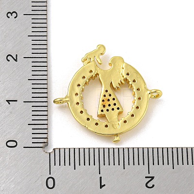 Mother's Day Real 18K Gold Plated Rack Plating Brass Micro Pave Cubic Zirconia Pendants KK-R153-06G-1