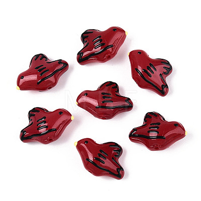 Handmade Lampwork Enamel Beads LAMP-T023-22F-1