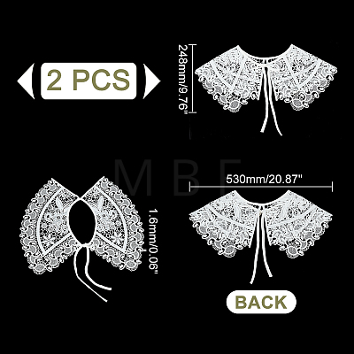 Polyester Computerized Embroidery Collar AJEW-WH0258-758-1